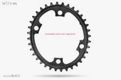 Absolute Black Premium OVAL ROAD 110/4 BCD Dura Ace FC-R9100/9150/9000/Ultegra FC-R8000/8050/6800 38 Zähne Kettenblatt