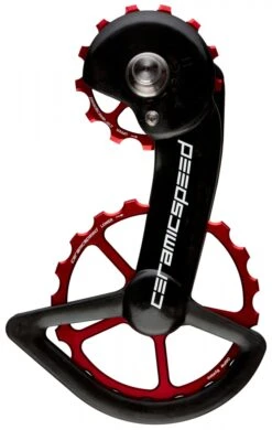CeramicSpeed OSPW System Road Shimano 9100/9150/8000 Red Coated Schaltwerkrädchen-System