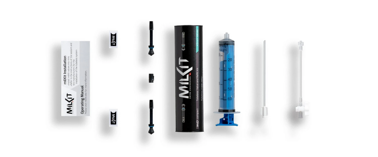 MilKit Tubeless Compact Kit 45mm Ventile 3 MilKit Tubeless Compact Kit 45mm Ventile