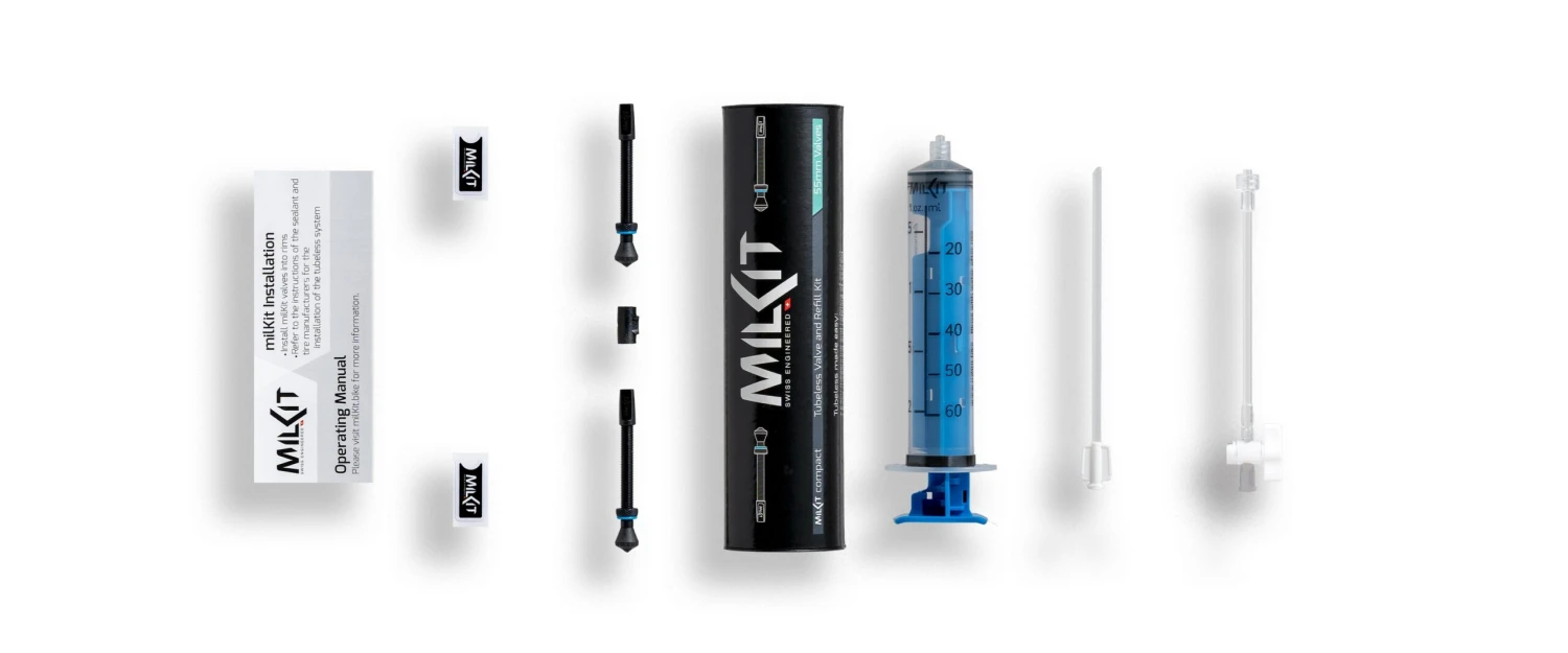 MilKit Tubeless Compact Kit 55mm Ventile 3 MilKit Tubeless Compact Kit 55mm Ventile