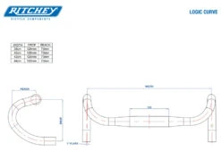 Ritchey Comp Curve 44cm Lenker -Shimano and Sram Store ritchey comp curve lenker 4 13450 3 13451 3 21860 3