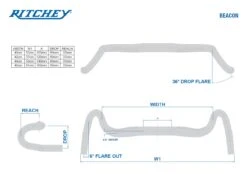 Ritchey WCS Beacon 52cm Lenker -Shimano and Sram Store ritchey wcs beacon lenker 8 21917 6 21918 6 21920 6