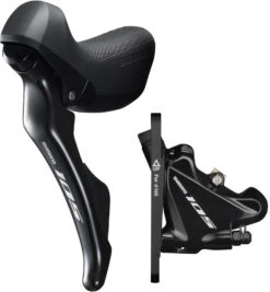 Shimano 105 ST-R7020/BR-R7070 2 Fach Schalthebel/Scheibenbremse Silky Black Vorne
