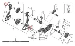 Shimano GRX RD-RX810/RX812 Schaltwerkrädchen-Schrauben