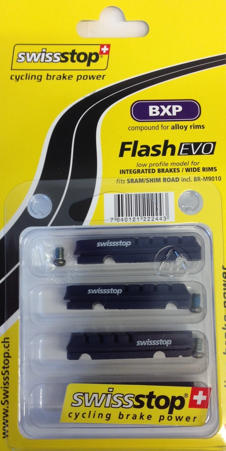 Swissstop Flash Evo BXP Shimano/Sram Bremsgummis 4 Swissstop Flash Evo BXP Shimano/Sram Bremsgummis – Bild 2